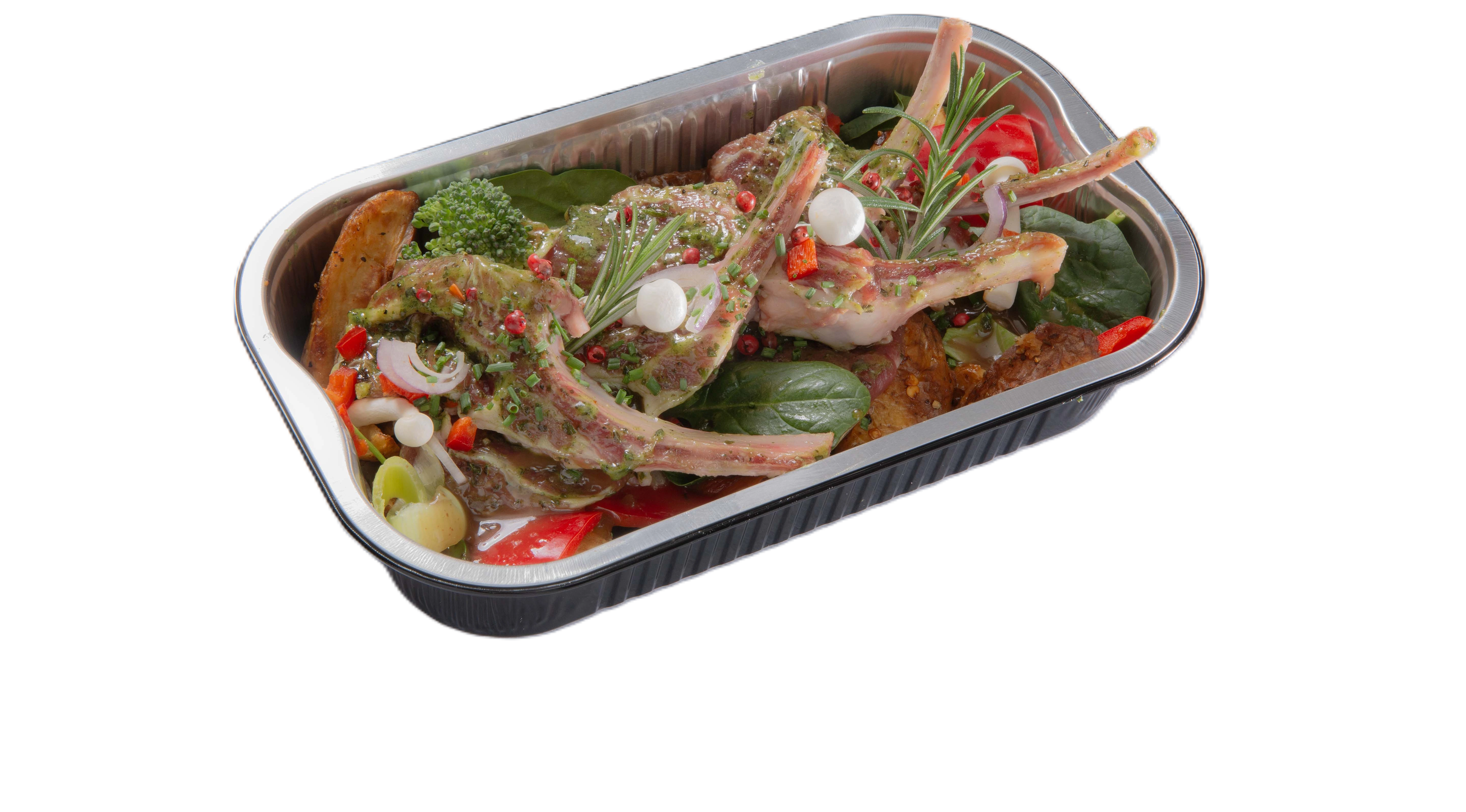 Lamskotelet tray-bake