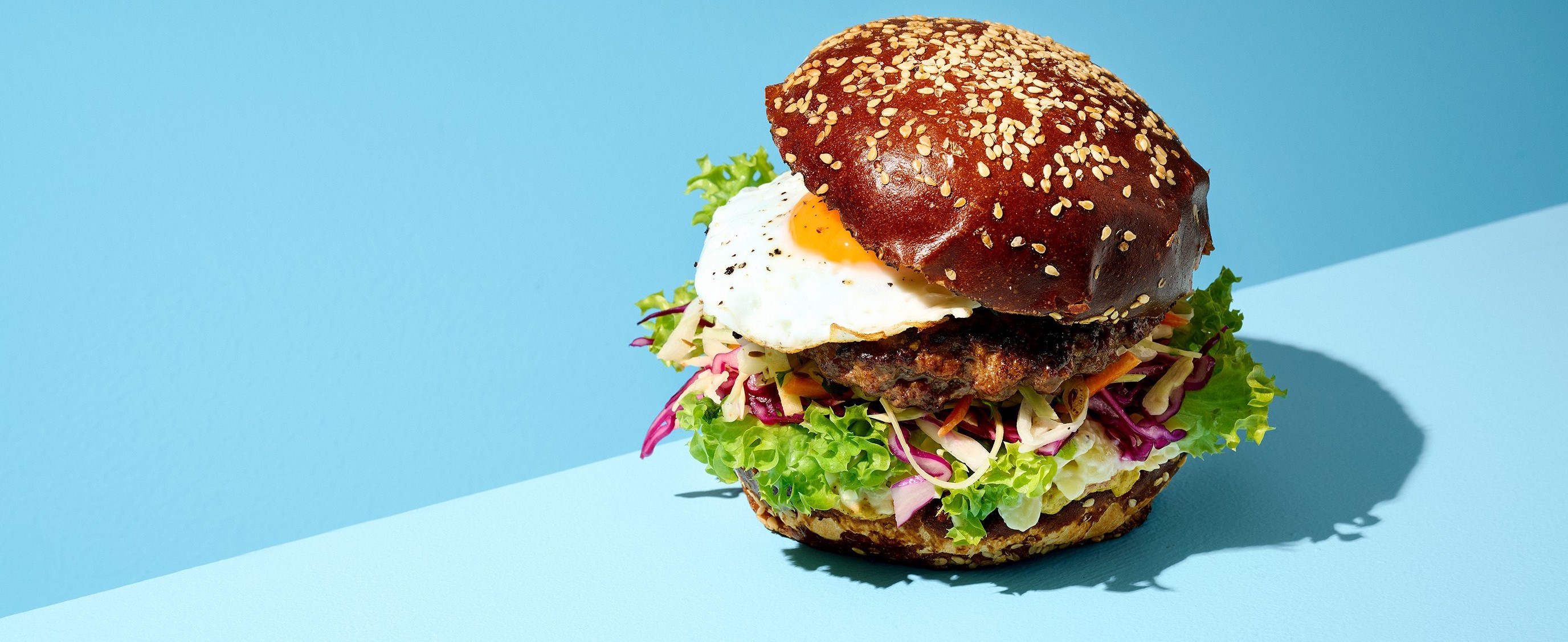 Pretzel hamburger bun