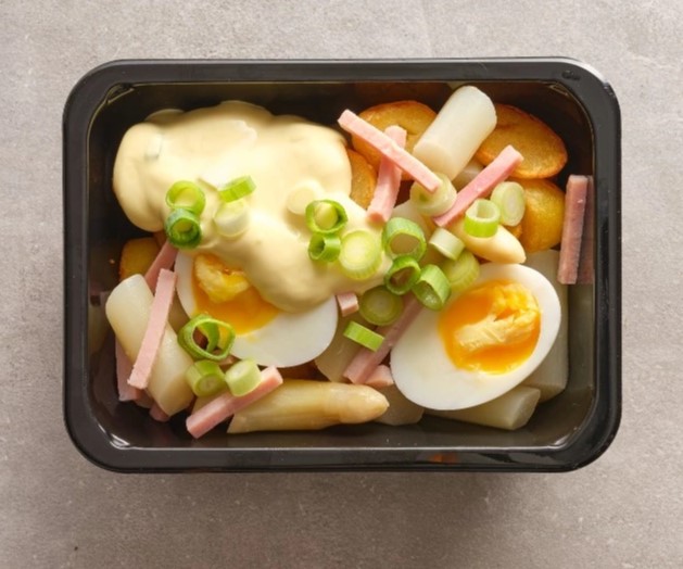 Asperges en krieltjes met ham