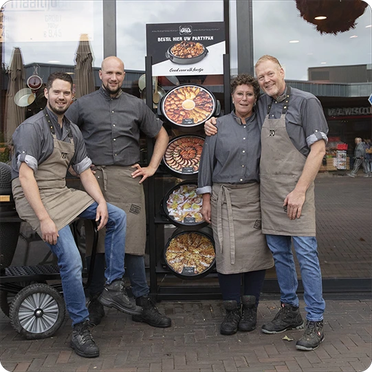 Keurslager Dalhuisen met de Partypan