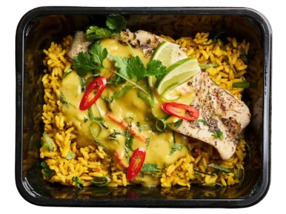 Groene vis curry