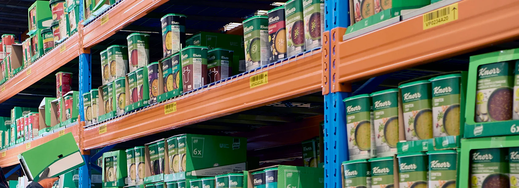 Magazijn met Knorr artikelen versAlert