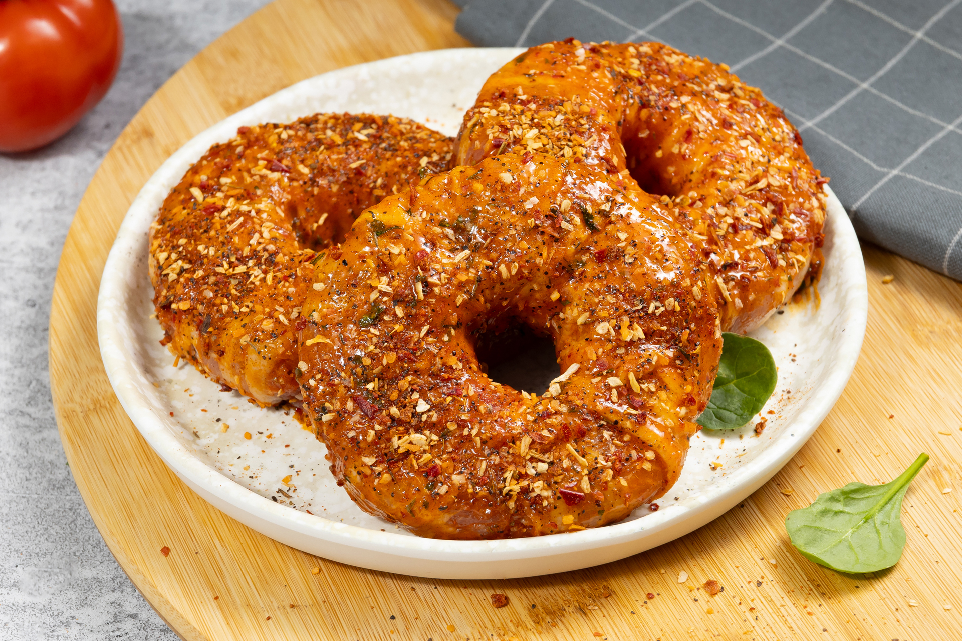 Onion bacon donut
