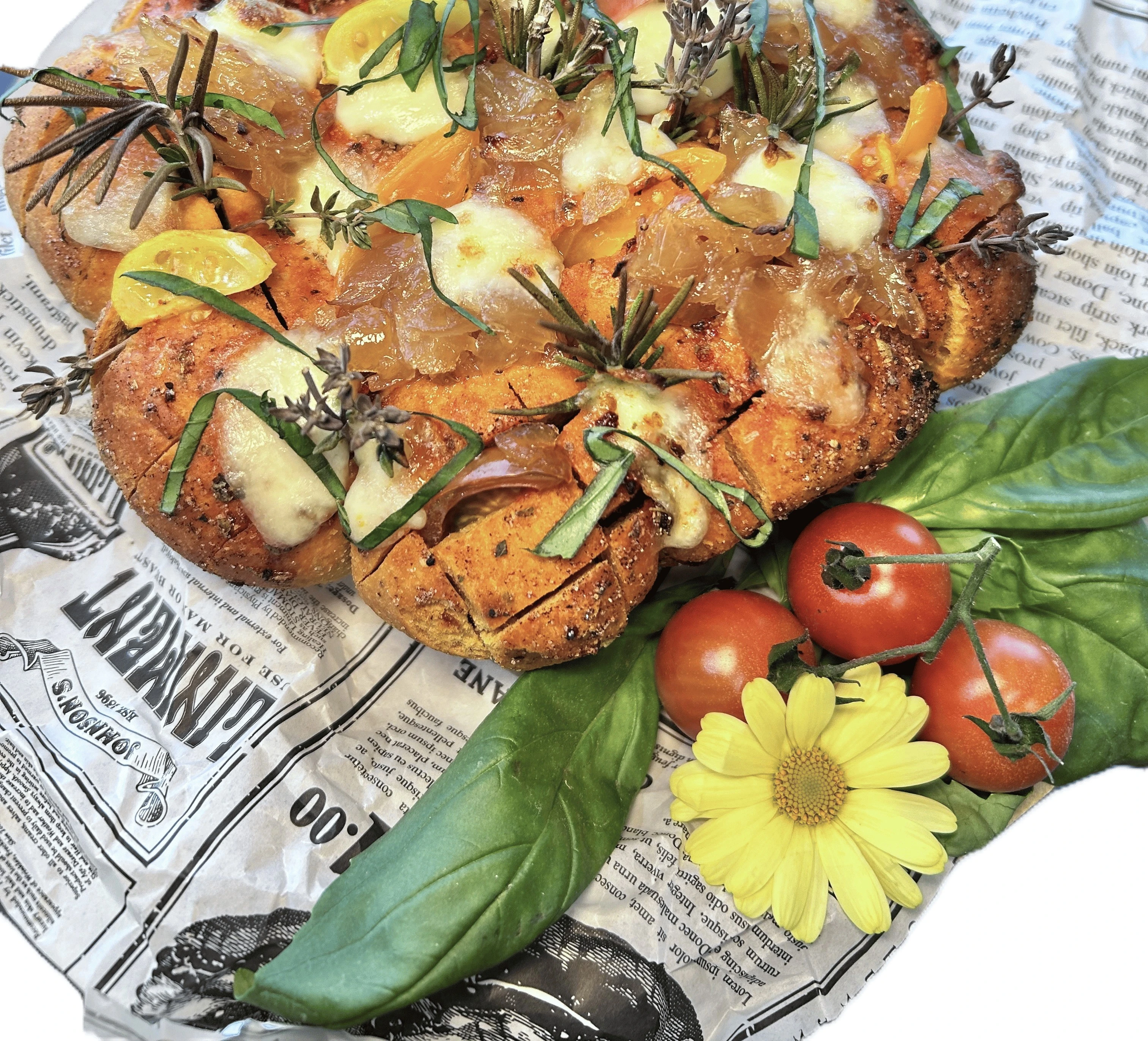 Plukbrood met bruschetta