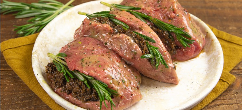 Steak gevuld met truffel