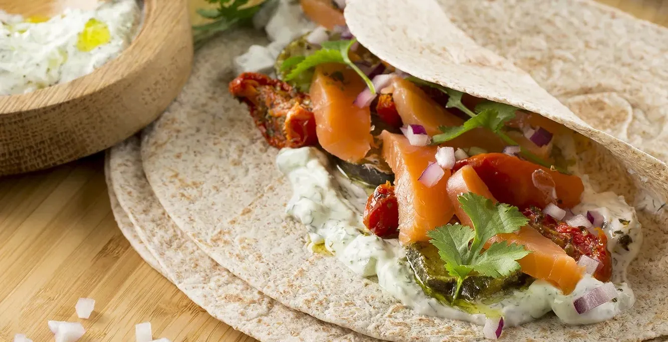 Tasty tzatziki tortilla