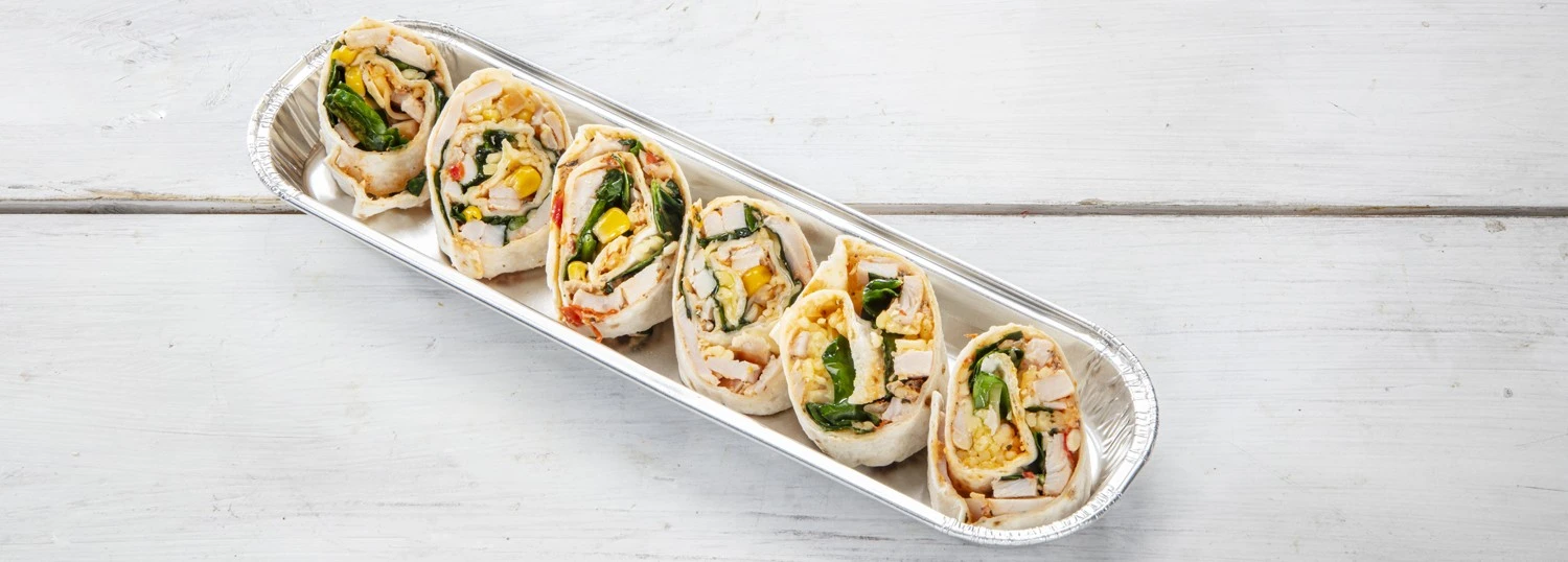 Koude wrap met kiprollade