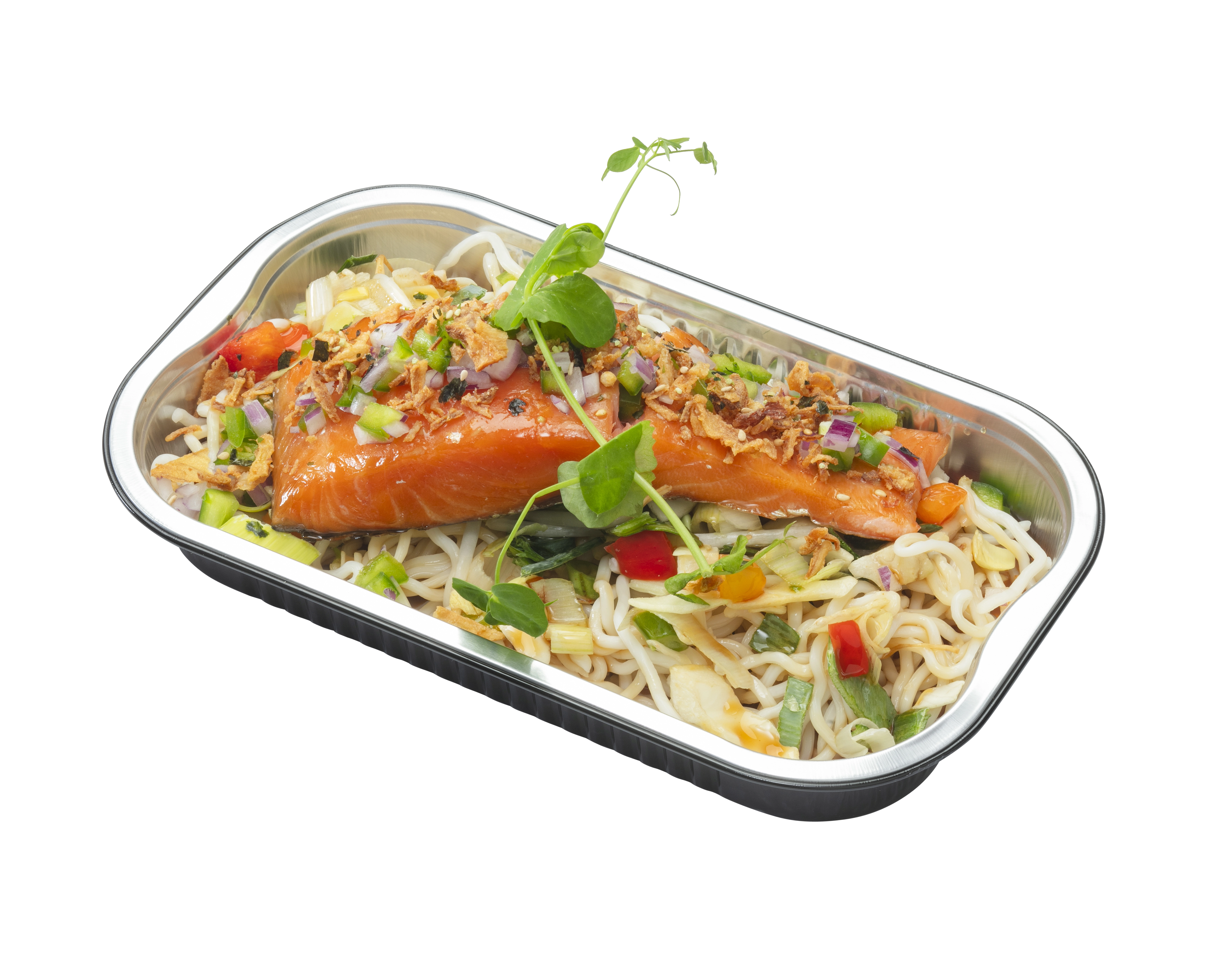 Oosterse zalm met noedels