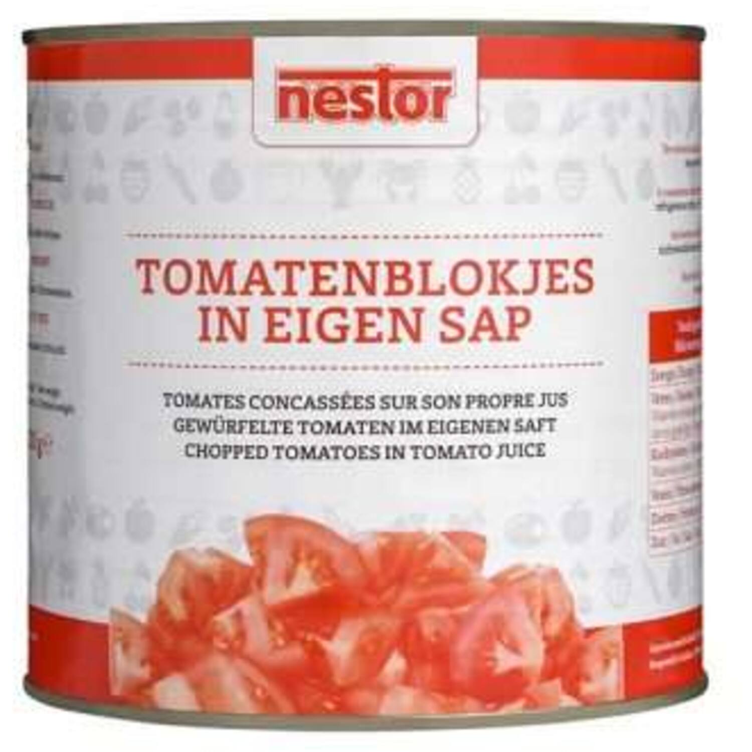 Nestor tomatenblokjes in blik