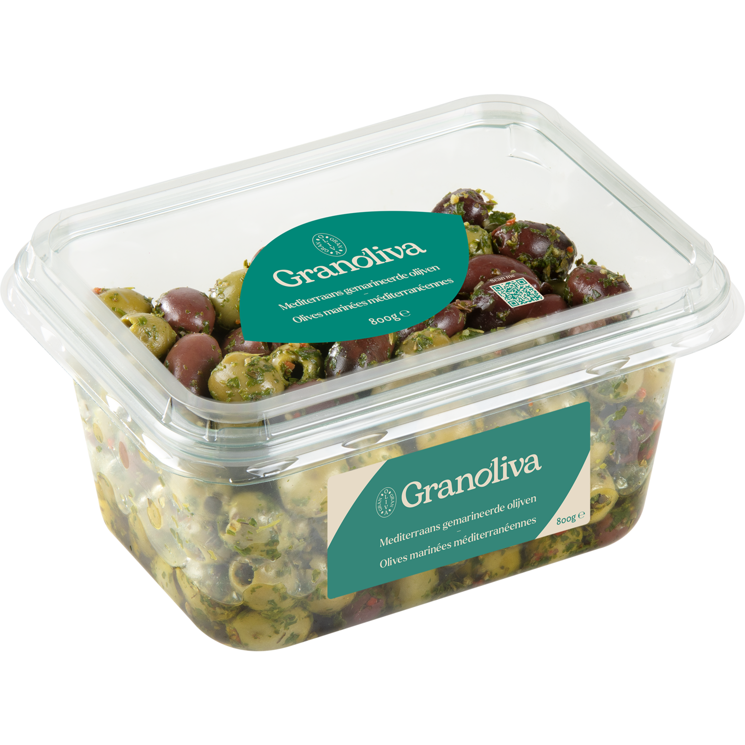 MEDITERRAANS GEMARINEERDE OLIJVEN 800gr