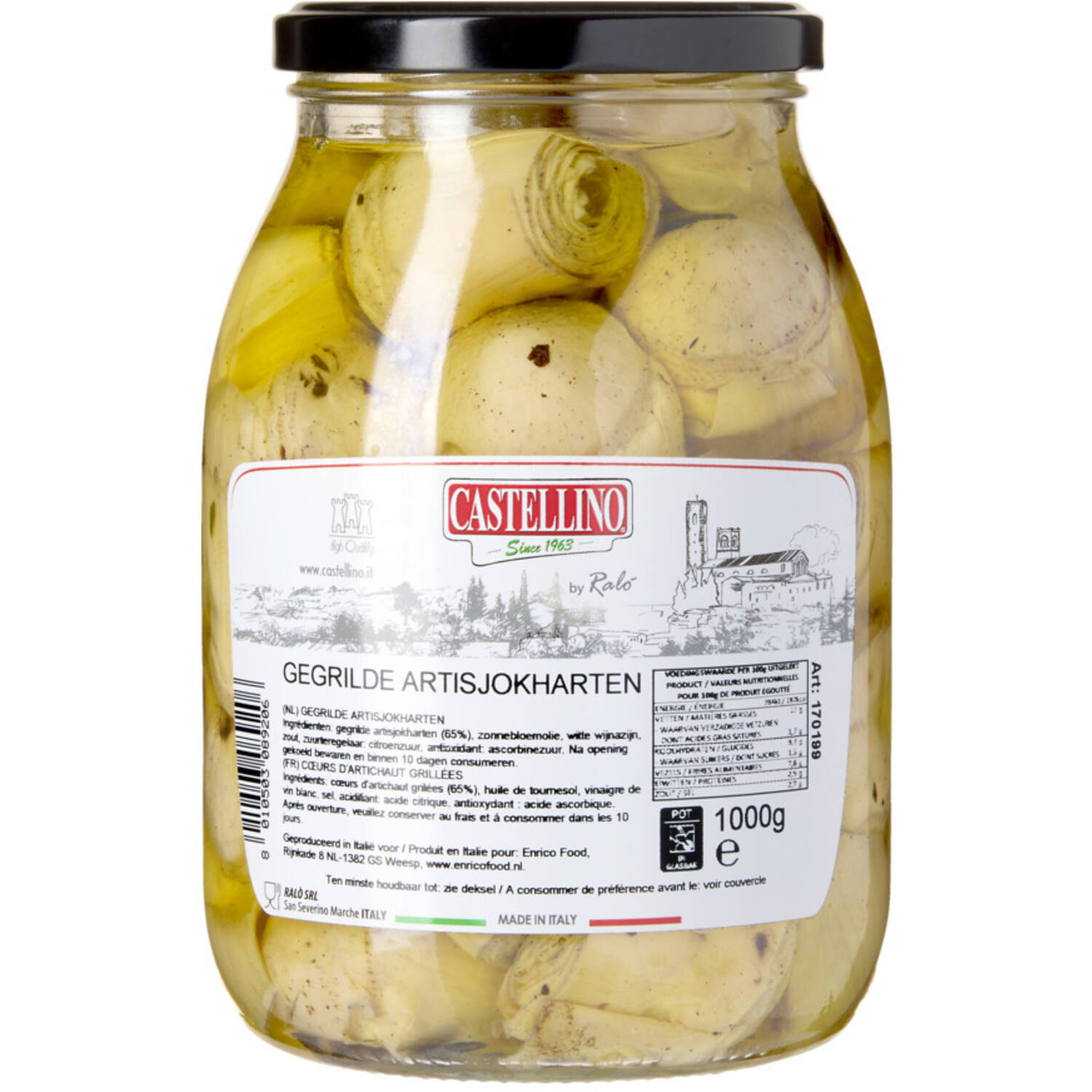 GEGRILDE ARTISJOKHARTEN  1kg