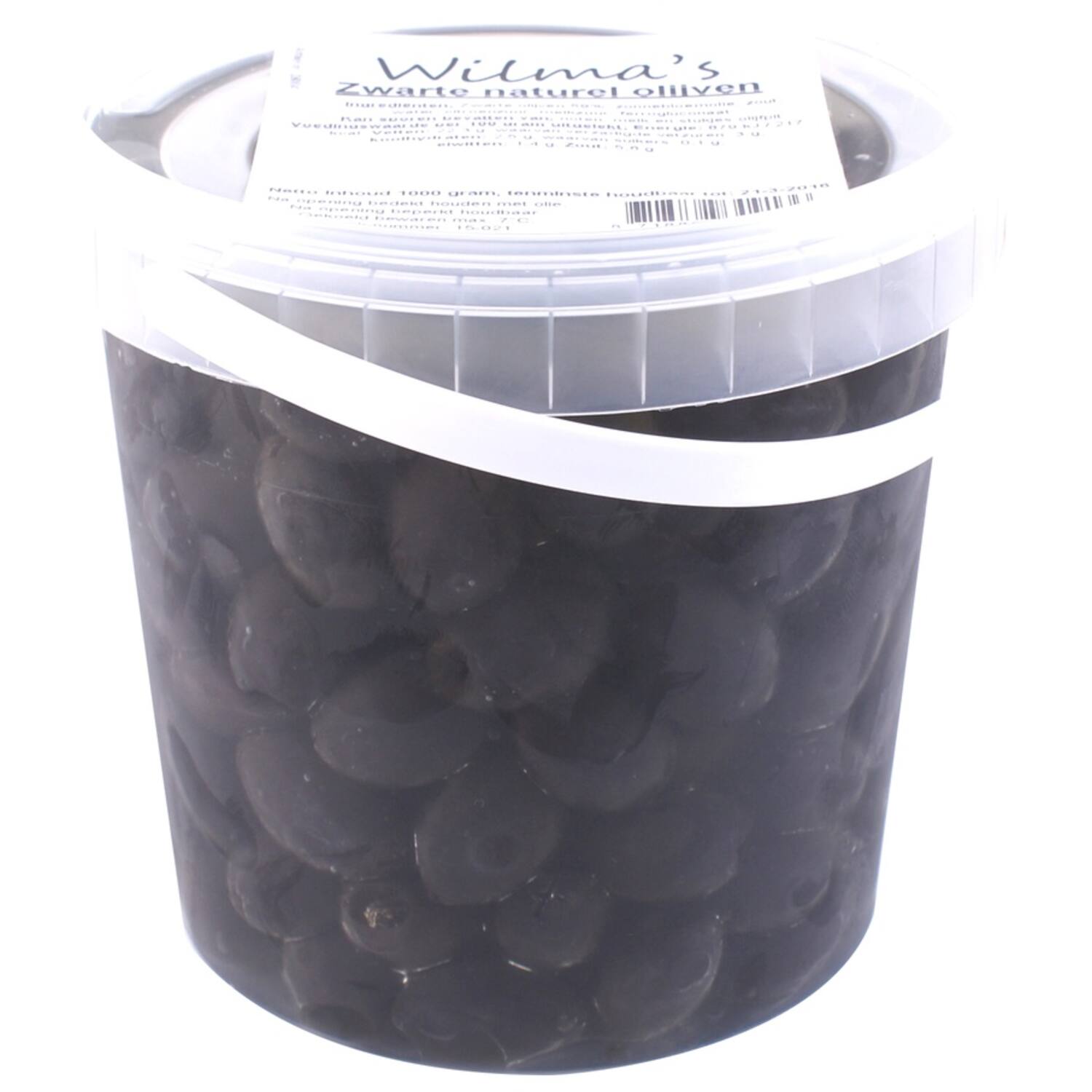ZWARTE OLIJF NATUREL IN OLIE  1kg