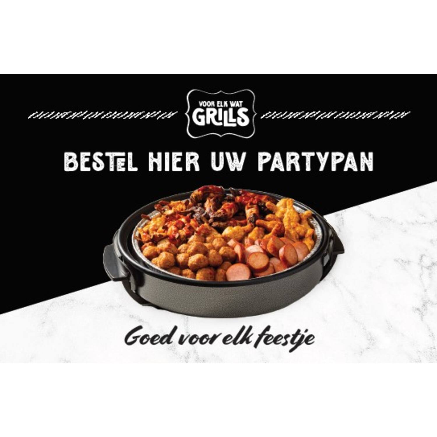 ALGEMENE TOPKAART PARTYPANMEUBEL DUBBELZIJDIG