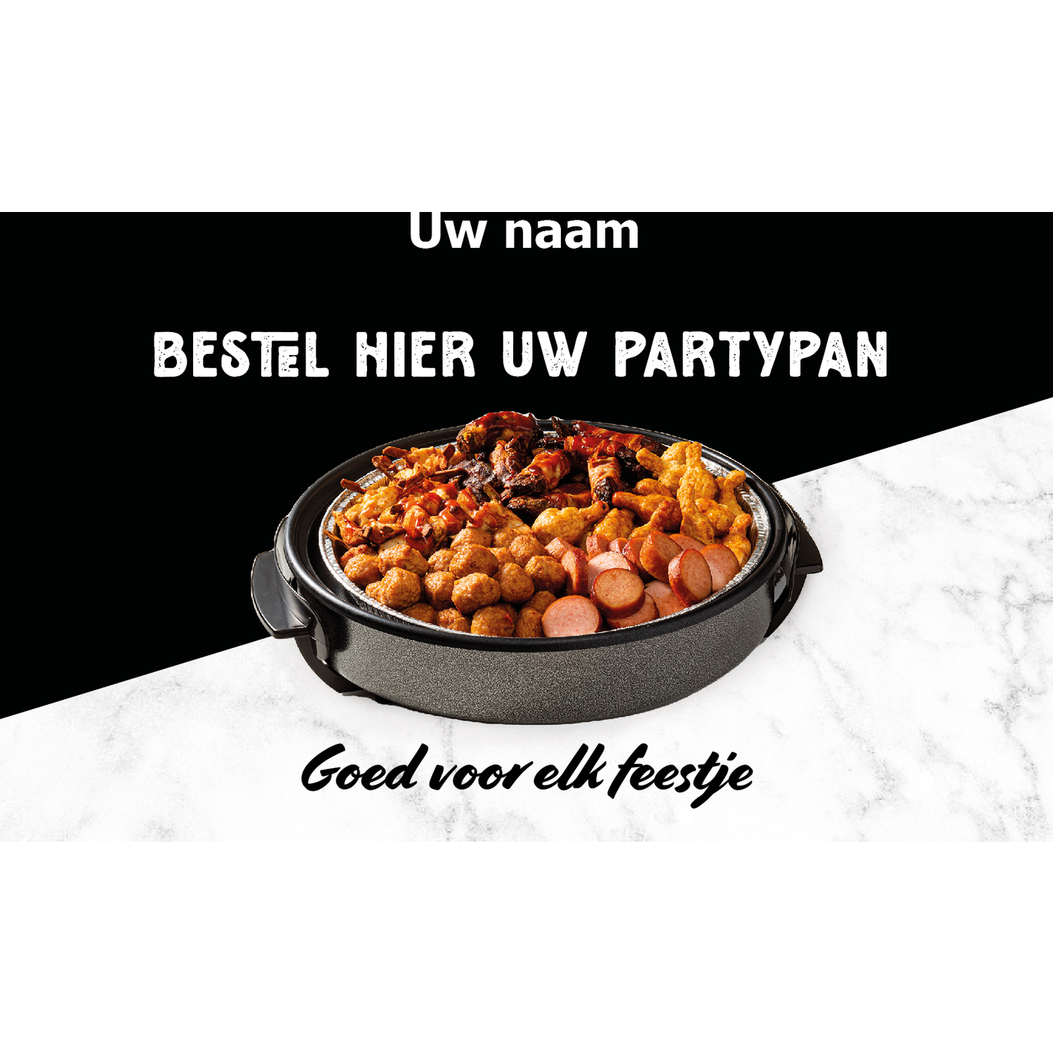 GEPERSONALISEERDE TOPKAART PARTYPANMEUBEL