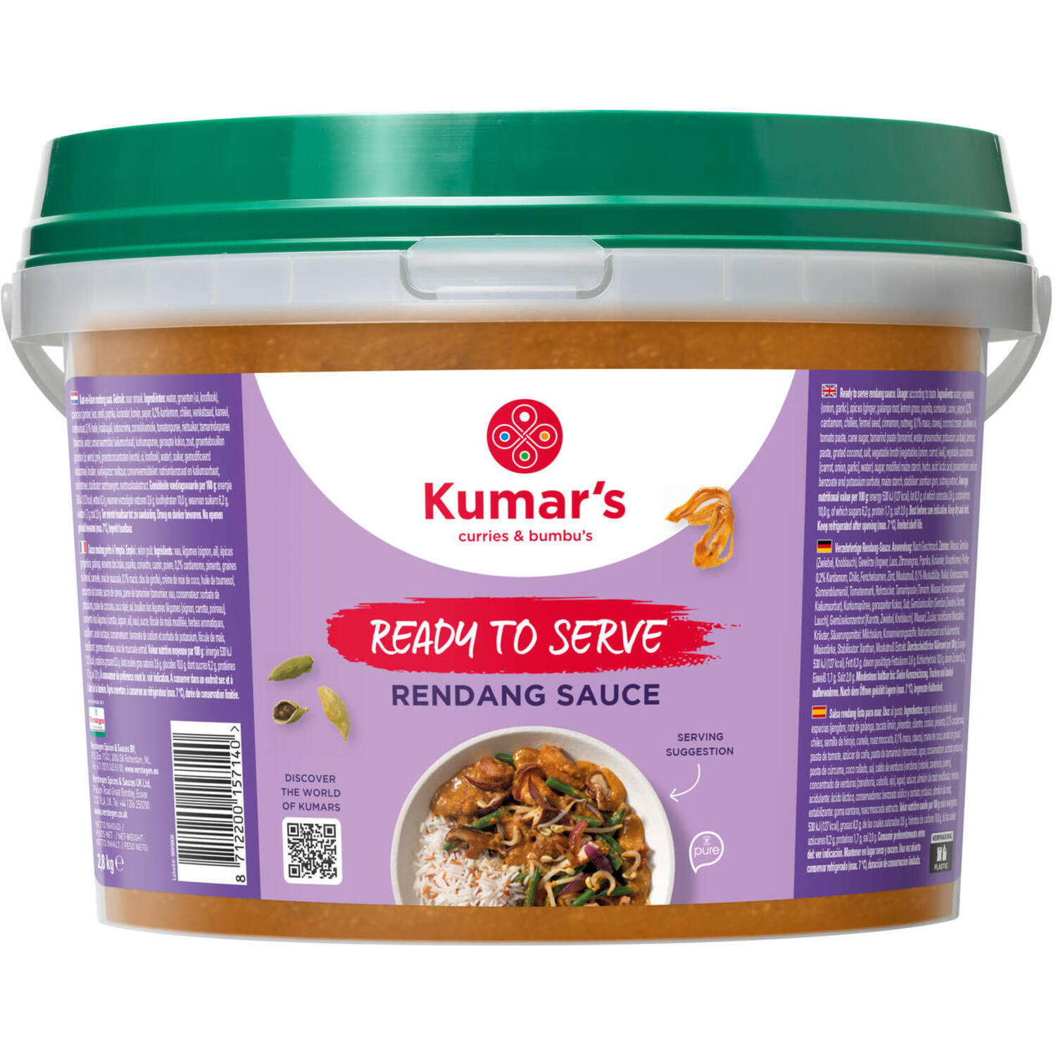 KUMARS READY TO SERVE RENDANG SAUS PURE 2.8kg