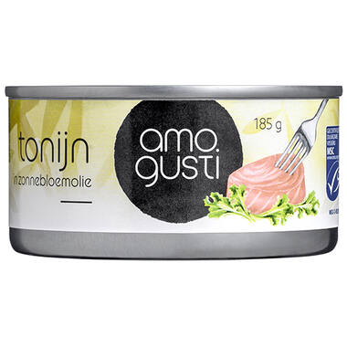 TONIJNCHUNKS IN OLIE 48x185gr AMOGUSTI