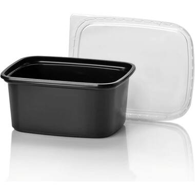 BAKJES RECHTH 300cc ZWART  1000st