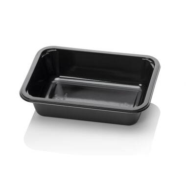 CPET TRAY ZWART 1VAKS 760cc 432st 187x136x46mm