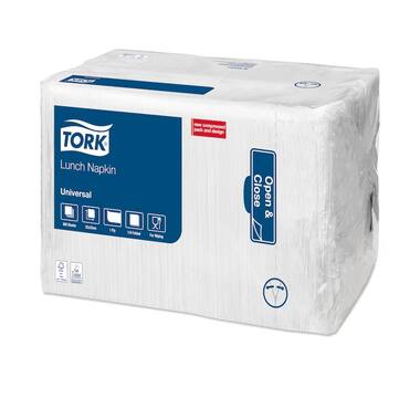 TORK LUNCHSERVET WIT 33x33cm 2-laags 10x200st
