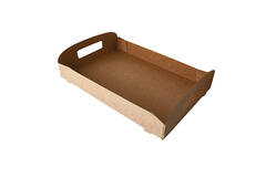INZETSCHAAL 35cm  10st  BRUIN ECO