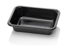 CPET TRAY ZWART 1VAKS 760cc 432st 187x136x46mm