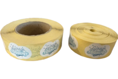 STICKER 'LUCHTIGE YOGHURT'  1000st/rol